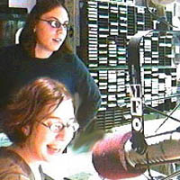 Emily and Steph DJ